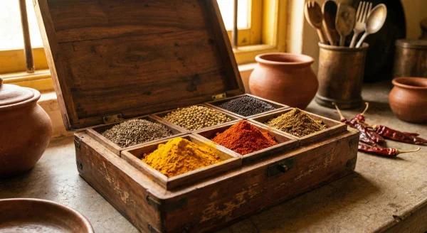 Fresh ingredients and spices